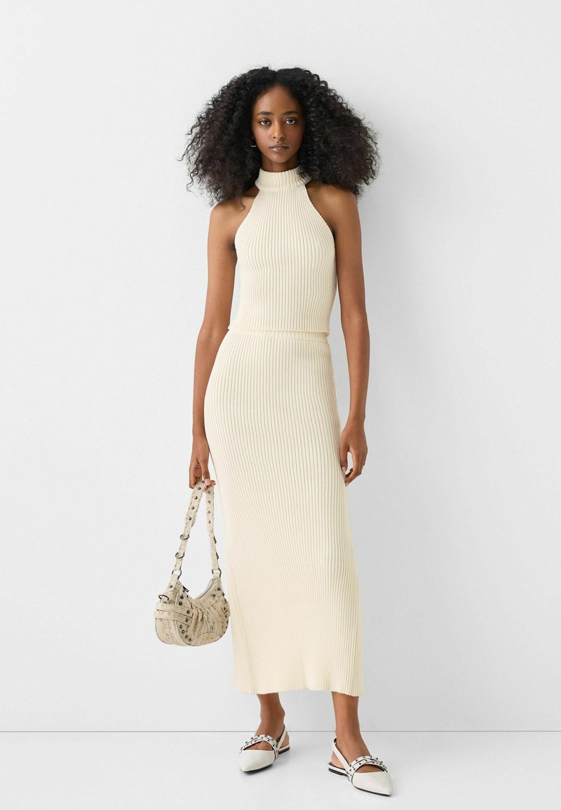 Bershka Maxirok beige