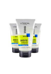 L'Oréal Paris - GEL PER CAPELLI STUDIO LINE INVISI FX GEL FONDANT, FISSAGGIO FORTE, 150 ML - 3 PACK - Trattamenti capelli - trasparente Immagine in miniatura 1