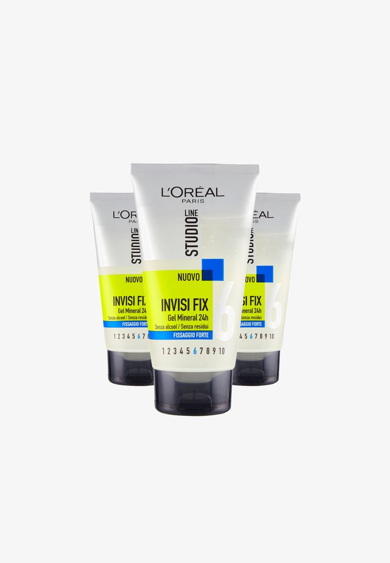 L'Oréal Paris - GEL PER CAPELLI STUDIO LINE INVISI FX GEL FONDANT, FISSAGGIO FORTE, 150 ML - 3 PACK - Trattamenti capelli - trasparente, Ingrandire