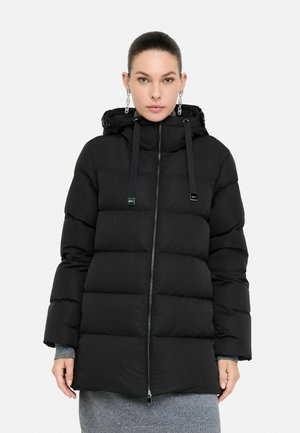 WITH BEJEWELLED  EMBROIDERY - Piumino lungo - black
