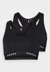 PCLOGO LADY TOP 2 PACK - Hosszított melltartó - black