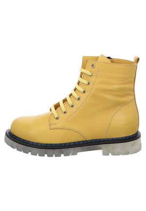 SAMIRA ANILINA STIEFEL - Platform ankle boots - gelb