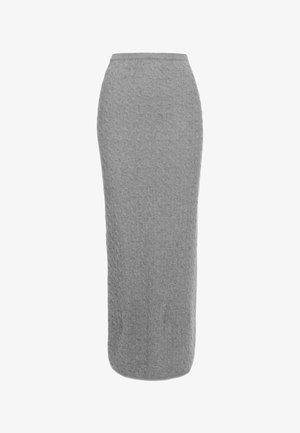 Hallide kudumaks seelik, millel on tekstuuriga muster, vormiline siluett ja elastne vöökoht, valmistatud pehmest ja venivast kangast mugavuse tagamiseks.