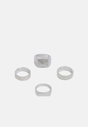 Jack & Jones JACSILVER 4 PACK UNISEX - Δαχτυλίδι - silver-coloured