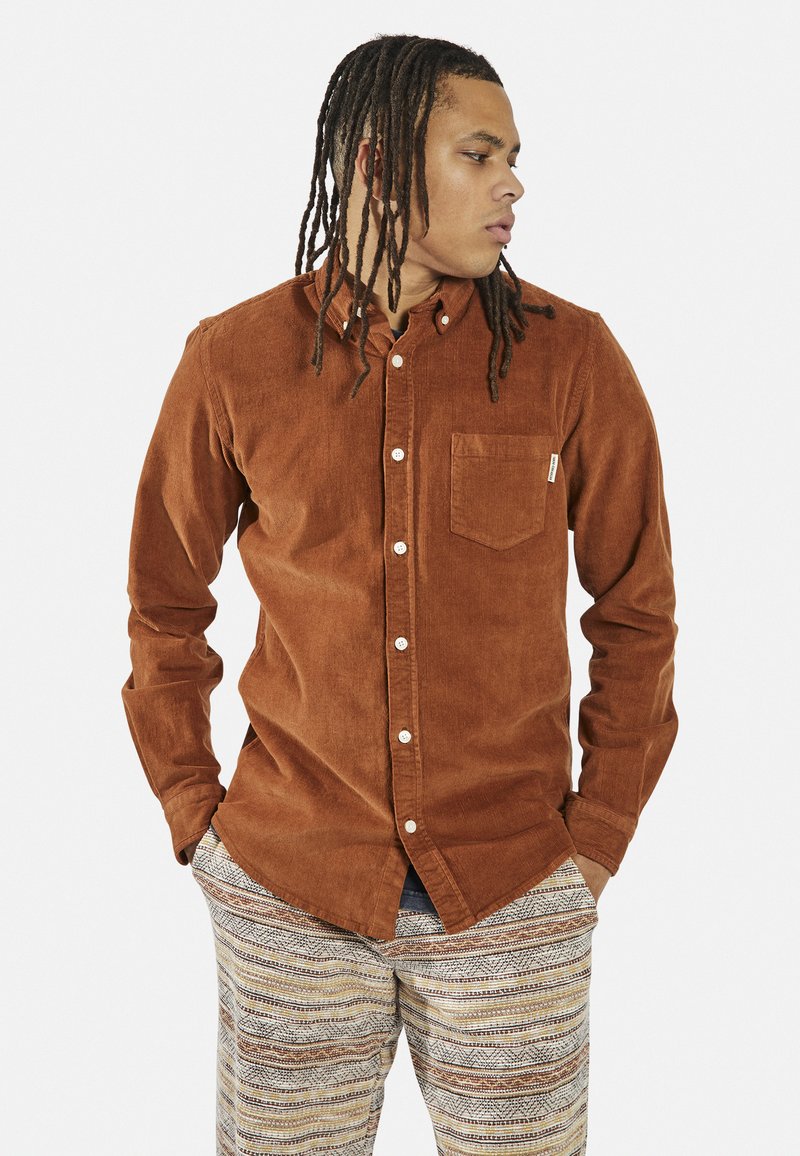 Redefined Rebel PARK SHIRT CORDUROY REGULAR FIT - Ing - caramel cafe
