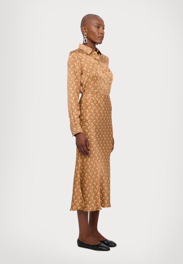 MOON PRINTED FLOU SKIRT - Pencil skirt - dark camel3