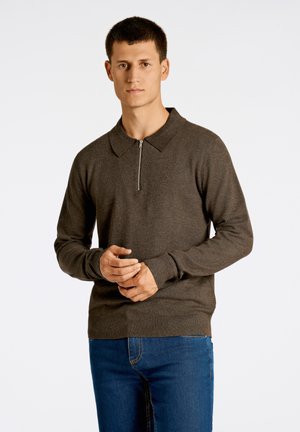 Langærmet T-shirt - brown mix