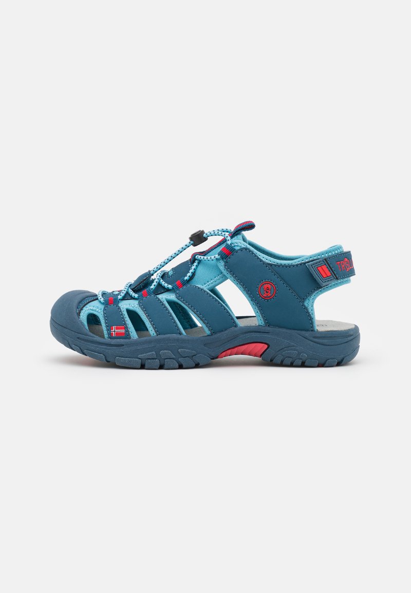 TrollKids - KIDS KVALVIKA UNISEX - Sandale za hodanje - dolphin blue/spicy red, Povećaj