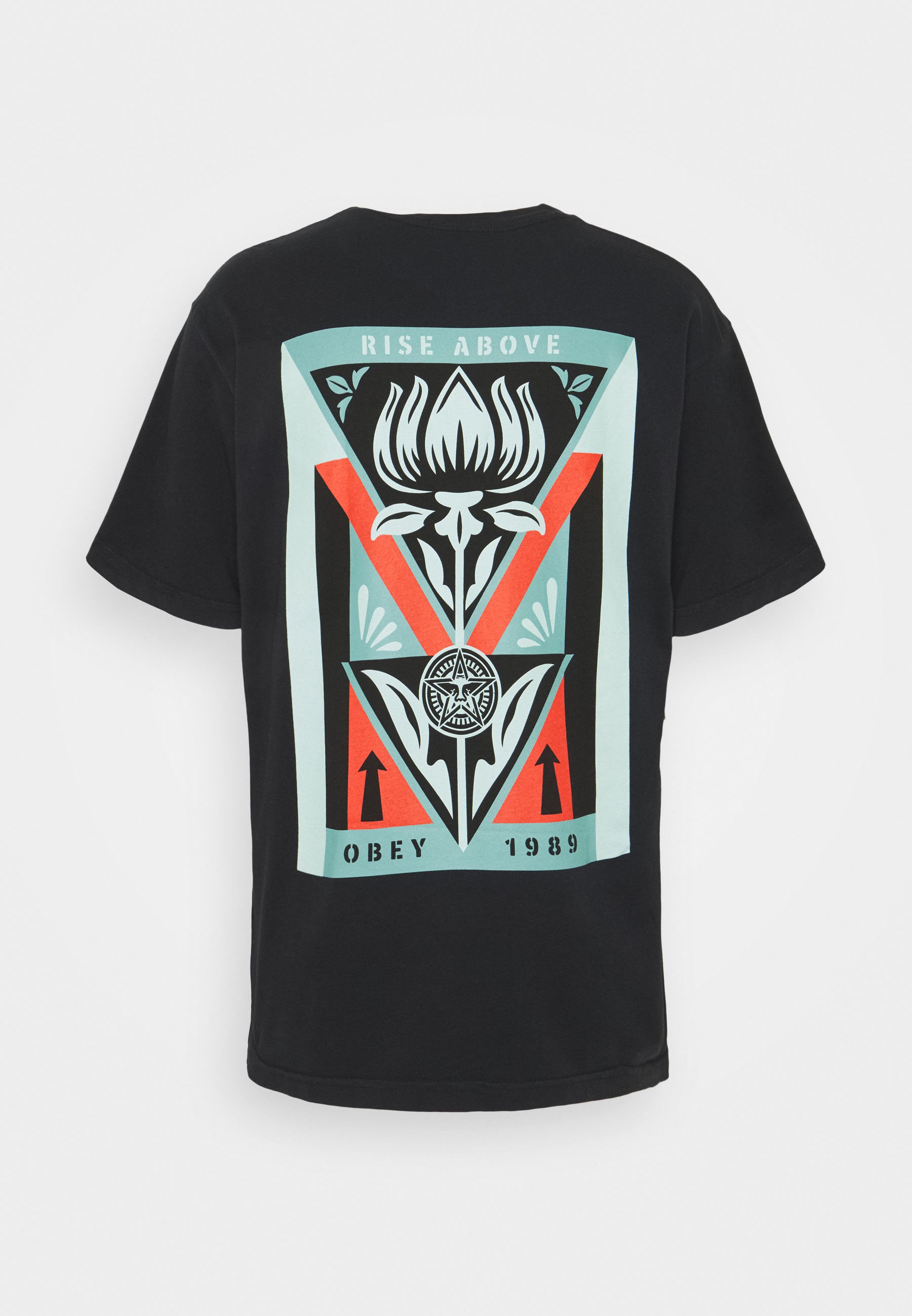 Obey Clothing DECO FLOWER T shirt print blackZwart Obey Heren t shirt kopen? | BESLIST.nl | Sale online