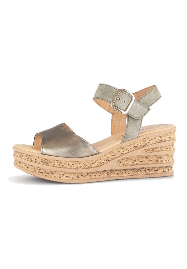 Plateausandalette - grün