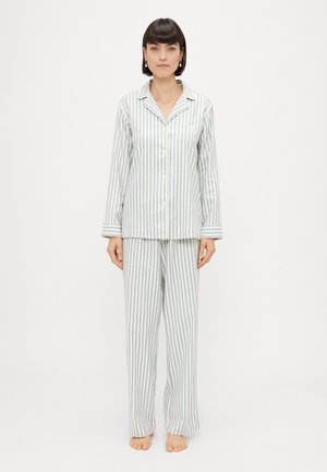 NOTCH COLLAR LONG PAJAMA - Pizsama szett - blue