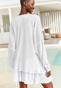 Next LONG SLEEVE SEAM DETAIL TEXTURE STANDARD - Neule - white