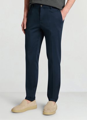 LUNGO TINTA UNITA - Pantaloni - blu notte