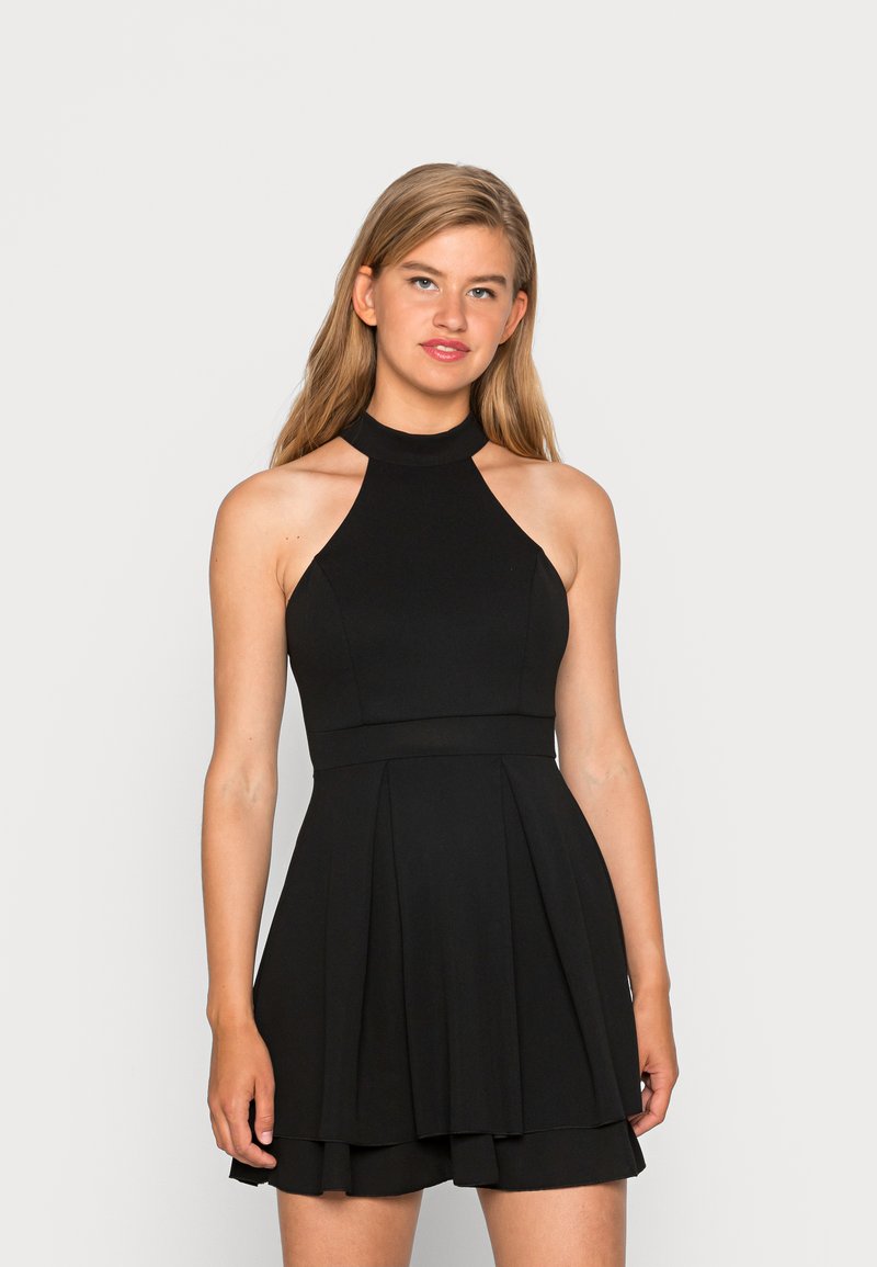 WAL G. CHERYL HALTER NECK SKATER DRESS Day dress black Zalando.ie