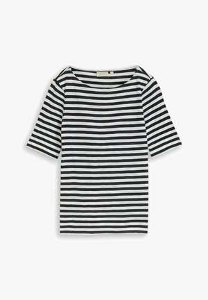 TOM TAILOR, TOM TAILOR T-SHIRT T-SHIRT MIT STREIFENMUSTER - T-Shirt print - navy offwhite stripe