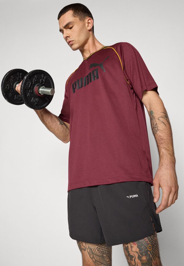 ESS COLLARED - Print T-shirt - ruby shimmer3