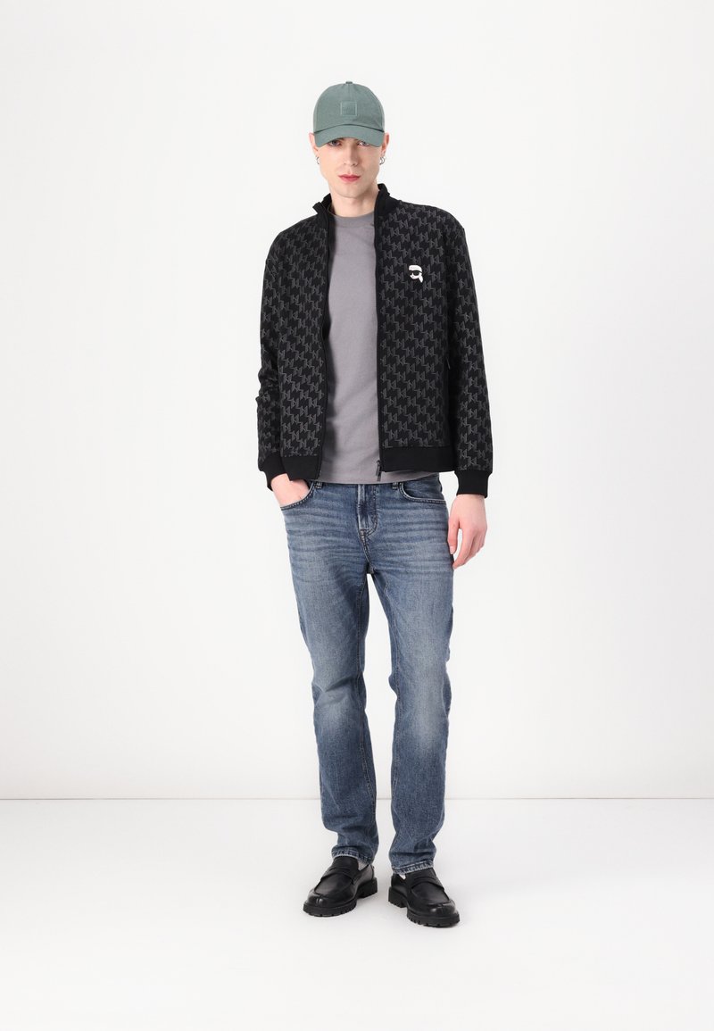KARL LAGERFELD ZIP JACKET Sudadera con cremallera black/negro