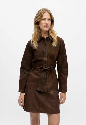 Overhemdblouse - cocoa brown