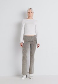 Gina Tricot SOFT TOUCH BOATNECK TOP - Hosszú ujjú felső - offwhite