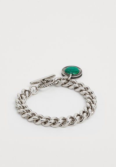 Roberto Cavalli BRACELET UNISEX - Narukvica - silver-coloured/green