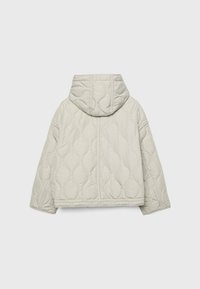 Stradivarius HOODED PUFFER  - Giacca invernale - white