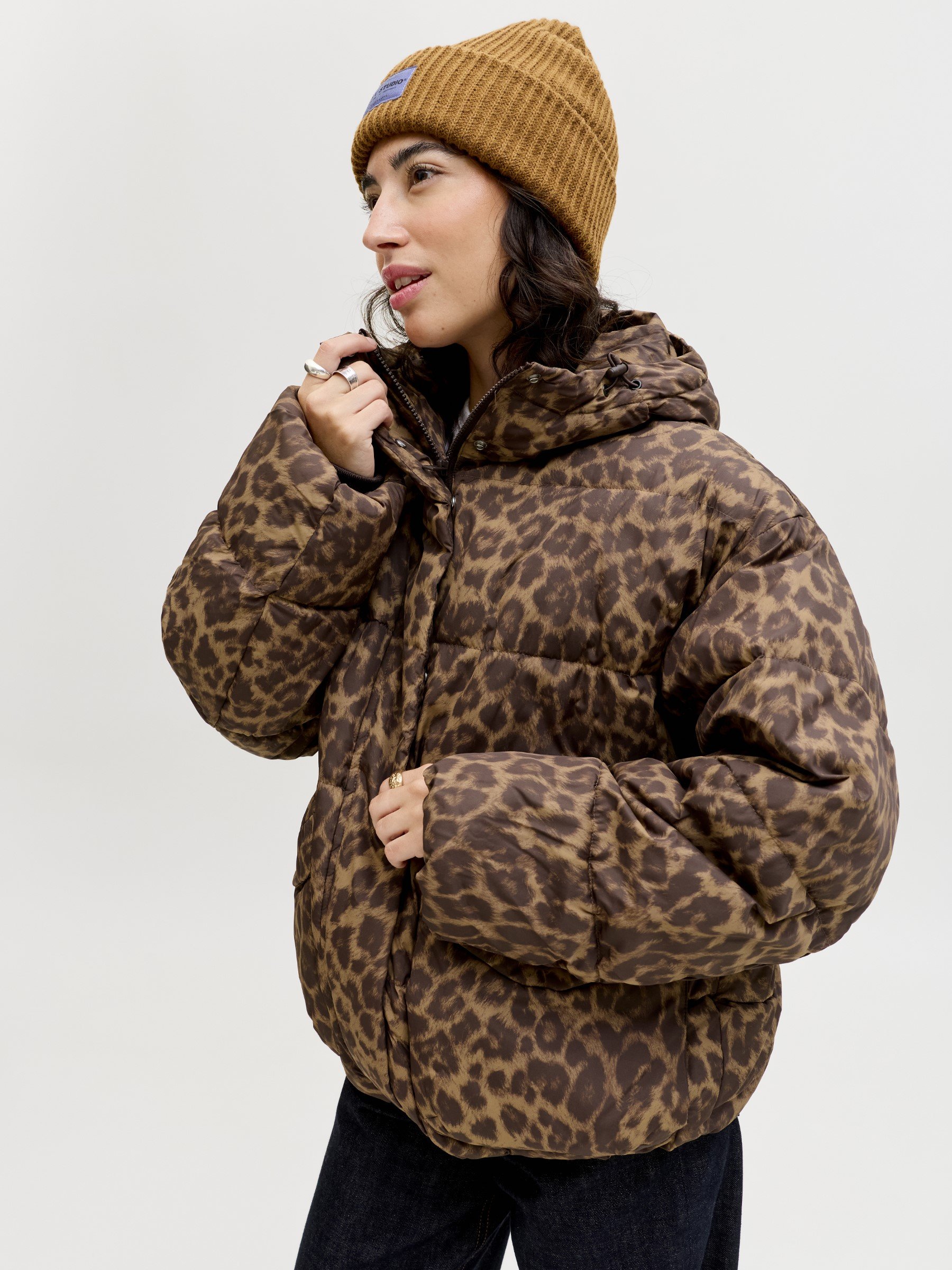 JJXX JXANA LEOPARD - Winter jacket - toasted coconut/multi
