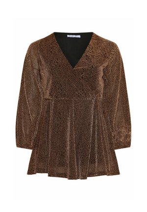 Yours Clothing, PLUS SIZE GOING OUT TOPS - Blouse - bronze