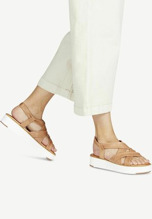 Tamaris Platform sandals - cognac