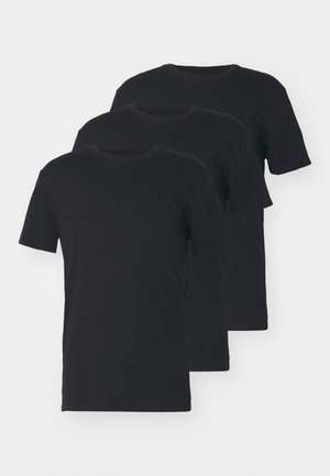 BASIC CREW NECK 3 PACK - Unterhemd/-shirt - black