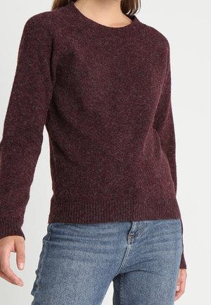 Strickpullover - mottled bordeaux