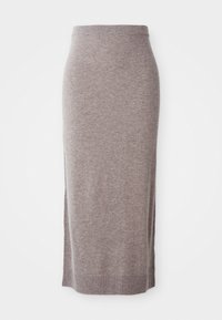 JUPE LONGUE AJUSTEE DETAIL COTES - Maxiskjørt - taupe