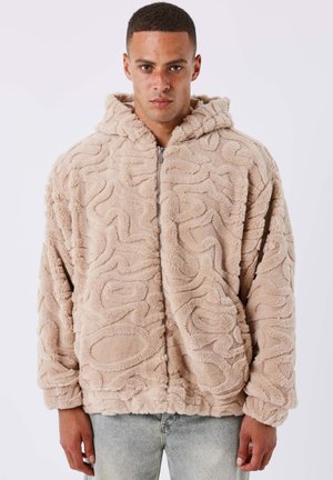 À CAPUCHE EFFET FOURRURE - Cappotto invernale - beige