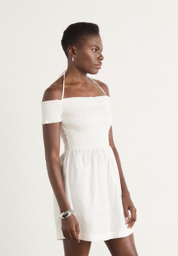 RUCHE DRESS - Day dress - ecru