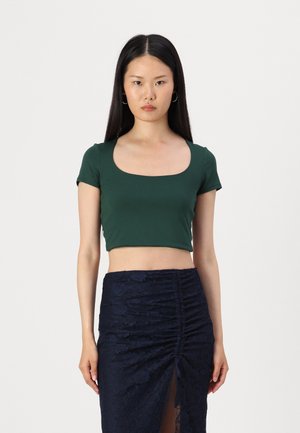 ALISSA BACK TWIST  - Print T-shirt - forest green