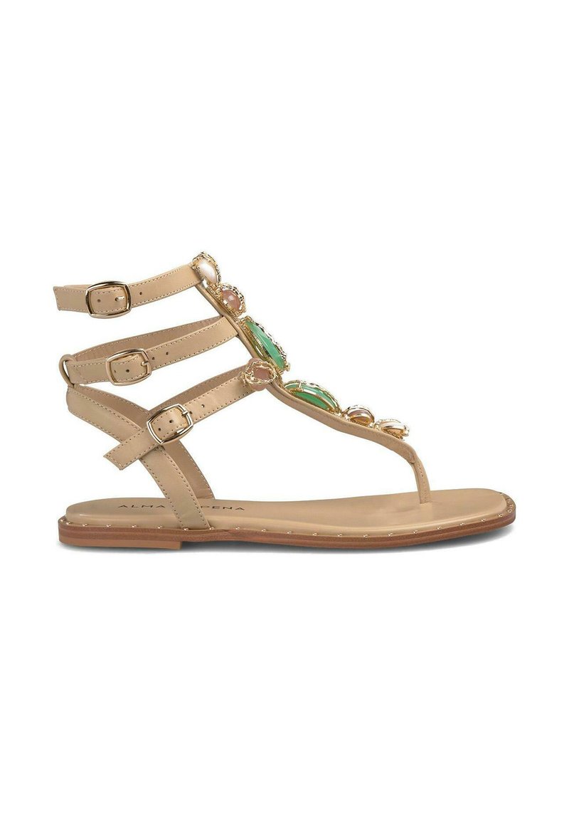 Sandales Plates Forever 21 Marron Simili Daim - Style Gladiateur Taille 10 - Nouveau Avec Petit Défaut
