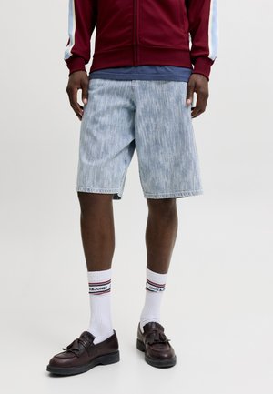 Jack & Jones IRON ORIGINAL - Denimové šortky - blue denim