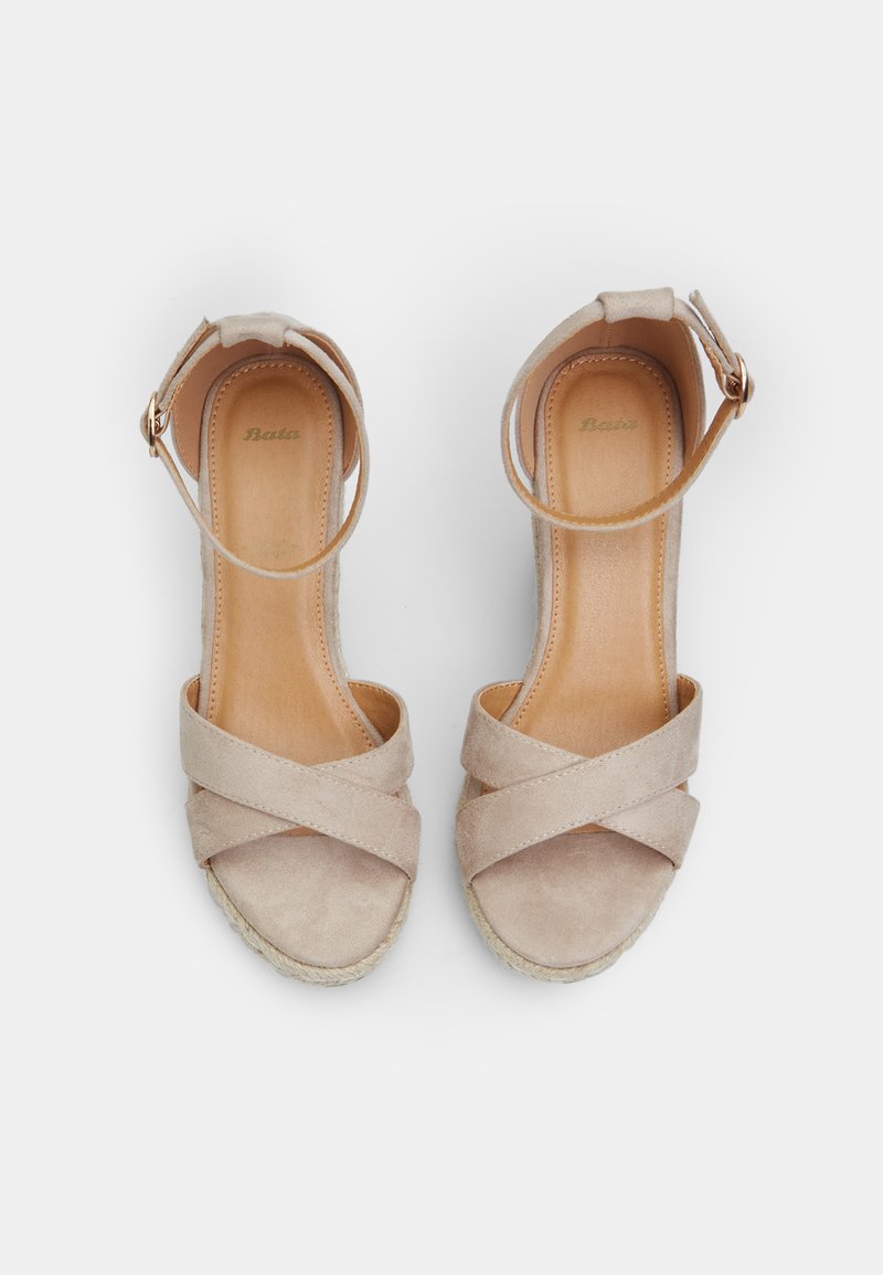 Sandales à Talon Compensé BCBGirls Marron - Taille US 9B, Bout Ouvert, Talon 3.5 Pouces - Occasion