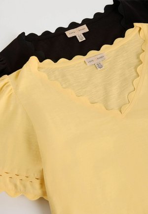 Love & Roses, REGULAR FIT - T-SHIRT 2PACK - T-shirts print - x navy and yellow