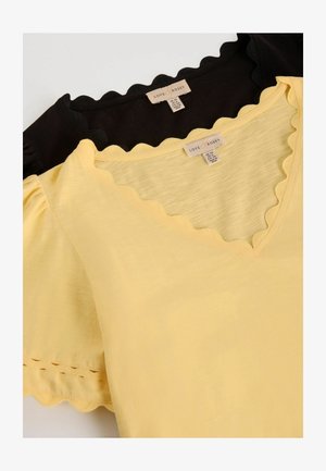 Love & Roses, REGULAR FIT - T-SHIRT 2PACK - T-shirt print - x navy and yellow