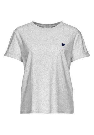 OPUS SERZ HEART DETAIL - T-shirt basic - grey