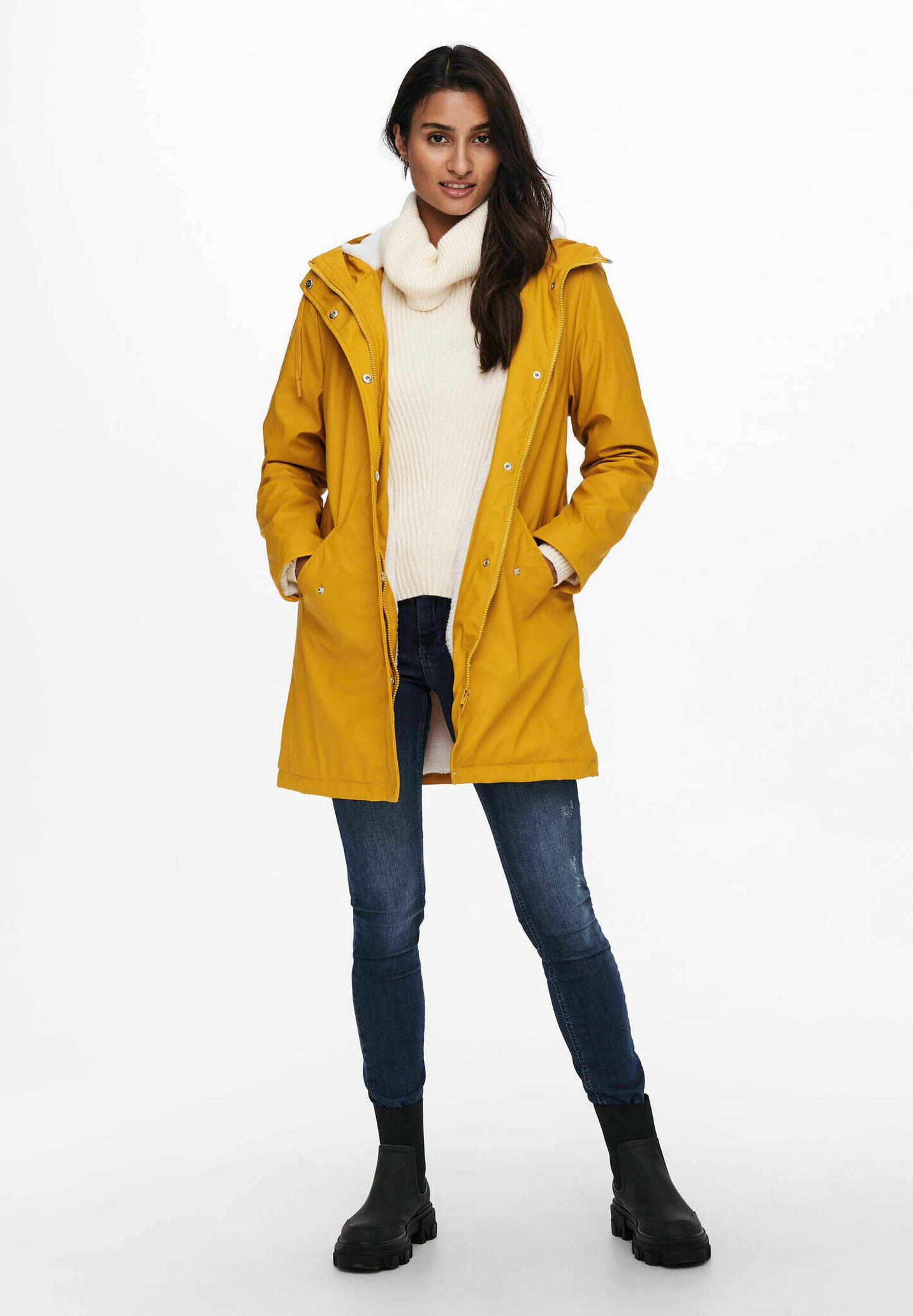 ONLY ONLSALLY RAINCOAT - Abrigo de invierno - oliv/verde oliva - Zalando.es