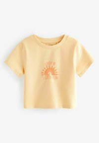 Next 3 PACK BRIGHT SLOGAN BOXY REGULAR FIT - T-shirt med print - green orange