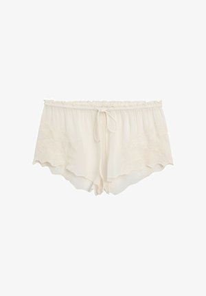 Massimo Dutti, FLOWING SHORTS WITH EMBROIDERED DETAIL - Badeshorts - beige