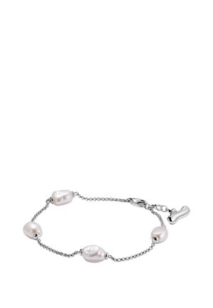 MIT PERLEN NATURAL BEAUTY - Armband - silberfarben, weiß