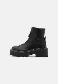 ONLY SHOES ONLBOSSI FRONT ZIP BOOT - Botas de tornozelo com plataforma - black