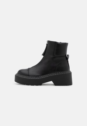 ONLBOSSI FRONT ZIP BOOT - Botas de tornozelo com plataforma - black