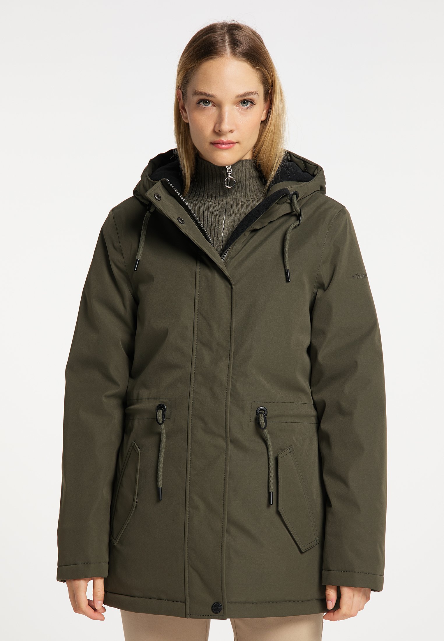 Dreimaster Maritim Dreimaster Parka Oliv Damen Dreimaster Blouson