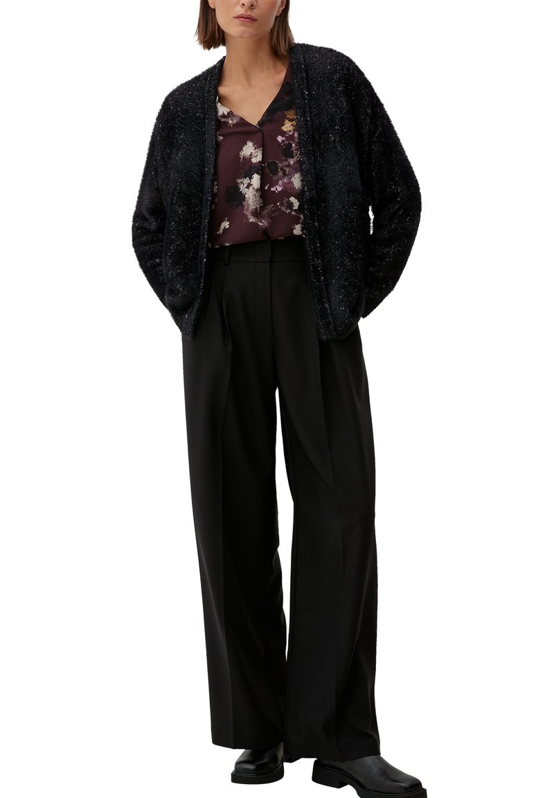 s.Oliver BLACK LABEL STRICKJACKE - Strickjacke - schwarz