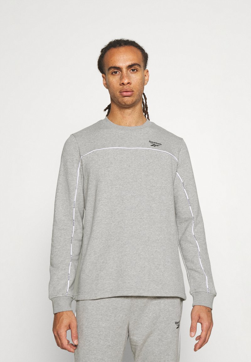 Reebok PIPING CREW - Camisola - medium grey heather