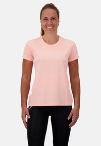 2XU AERO TEE - Basic T-shirt - pop coral/white reflective